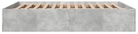 Estrutura de cama 160x200 cm derivados de madeira cinza cimento