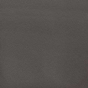 Cama com molas/colchão 90x200 cm couro artificial cinzento