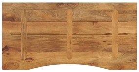 Tampo de mesa com curva 110x50x2,5 cm mangueira áspera maciça