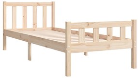 Estrutura de cama solteiro 90x190 cm madeira maciça