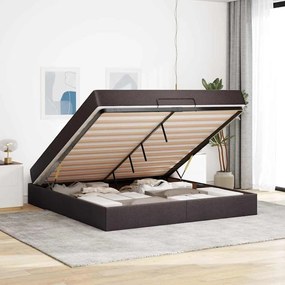 vidaXL Estrutura da Cama Castanho escuro 180 x 200 cm tecido