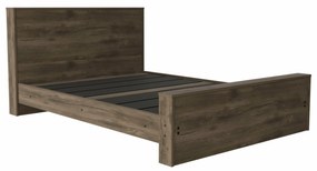 Estrutura de cama completa Galanto, 150,4cm L x 218,9cm p x 98cm A, cor café