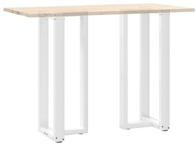 Pés de mesa de bar em forma de T, 2 peças, branco, 50x35x(100-101) cm,