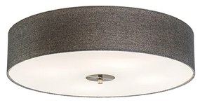 Candeeiro de teto rústico cinzento 50 cm - Drum Jute Country / Rústico,Moderno