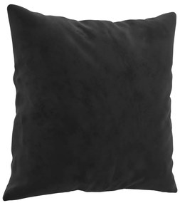 Sofá Patrízia - De 3 Lugares com 2 Almofadas Decorativas  - Cor Preto