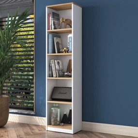 Estante HC111 – Branco e Nogueira – 40x161,8x25 cm