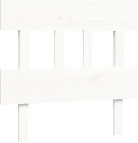 Cama sem colchão 100x200 cm madeira de pinho maciça branco
