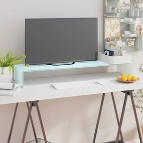 Suporte de TV/monitores em vidro 100x30x13 cm branco