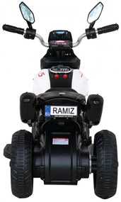 Mota elétrica para crianças 6V, Fast Tourist, 1,5 a 4 anos Branca