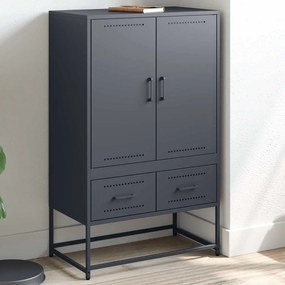 vidaXL Móvel alto 68x39x111,5 cm aço antracite