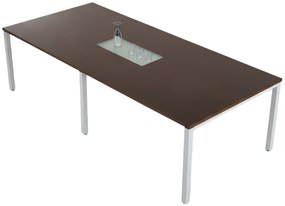 Mesa de Reunião com Centro em Vidro 2745x1200x740 mm – Better