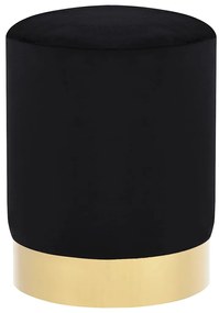 vidaXL Banco 28 x 36 cm veludo preto e dourado