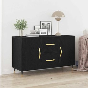 vidaXL Aparador Preto Carvalho 100x36x60 cm Madeira Sintética