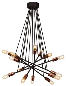 Candeeiro de Teto Okini – Preto Cobre – 52 cm