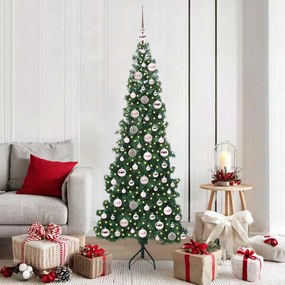 vidaXL Árvore de Natal artificial de canto Verde 180 cm PVC e Metal