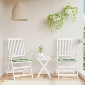vidaXL Almofadões p/ cadeira 2pcs 40x40x4cm tecido padrão folhas
