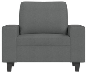 Poltrona 60 cm tecido cinzento-escuro