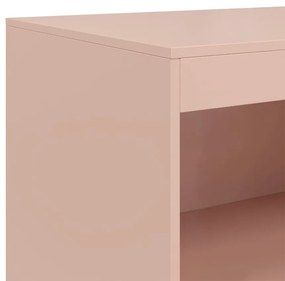 Aparador 67x39x107 cm aço rosa