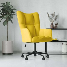 vidaXL Cadeira de descanso veludo amarelo mostarda