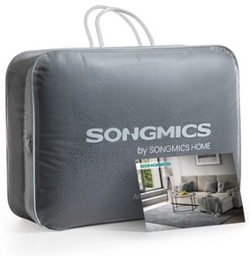 Tapete macio de poliéster para sala com acabamento elegante | SONGMICS | 230 x 160 x 0,1 cm | grafite | TAR013G02.