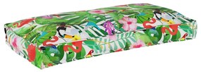 Almofada Pallet Para Assento/Costa Jungle Tropical 120x60x12 cm em Tec