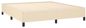 Estrutura de cama sem colchão 180x200 cm tecido cor creme