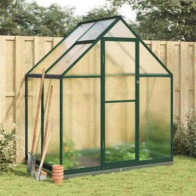 vidaXL Estufa com estrutura de base 169x114x202 cm alumínio verde