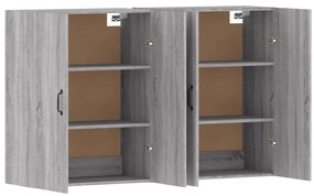 Móveis de parede 2 pcs derivados de madeira cinzento sonoma
