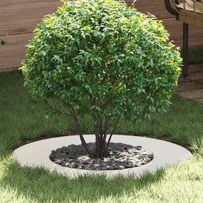 vidaXL Anel de Árvore Plana Branco Ø40/70 cm Aço