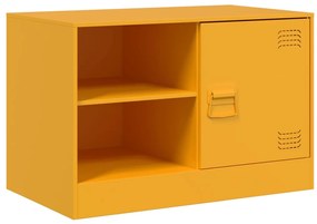 Móveis de TV 2 pcs 67x39x44 cm aço amarelo mostarda
