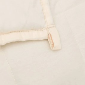 Manta pesada 15 kg 220x240 cm tecido creme-claro