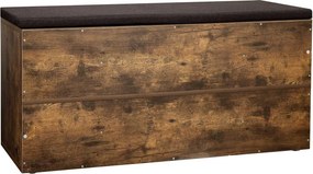 Banco estofado para sapatos 104 x 30 x 48 cm Castanho vintage