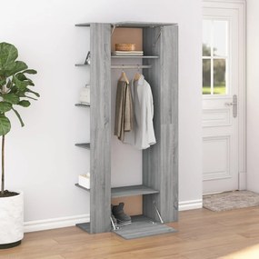 vidaXL Armários de corredor 2 pcs derivados de madeira cinzento sonoma