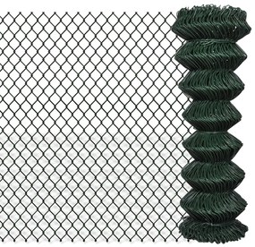 vidaXL Cerca de arame 1,25x15 m aço verde