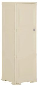 vidaXL Armário de plástico 40x43x125 cm design de madeira branco nata