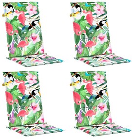 Almofadões cadeira de encosto alto 4 pcs tecido multicor