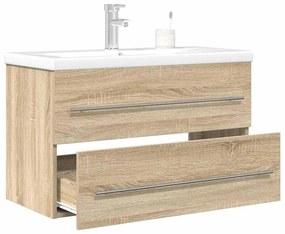 vidaXL 2 pcs conj. móveis casa banho derivados madeira carvalho sonoma