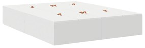 Estrutura de Cama de Armazenamento Branca 160x200 cm