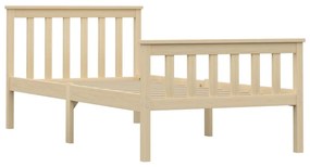 Estrutura de cama em pinho maciço 100x200 cm cor natural