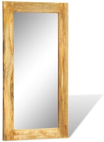 Espelho de parede c/ estrutura de madeira maciça 120x60 cm