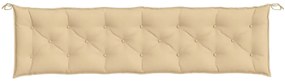 Almofadões banco jardim 2pcs 200x50x7cm mesclado tecido bege