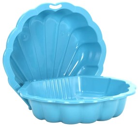 Caixas de areia 2 pcs 77x87x21cm plástico azul