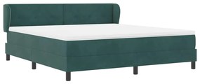 Cama Box com Colchão vidaXL Verde Escuro 180x200 cm em Veludo