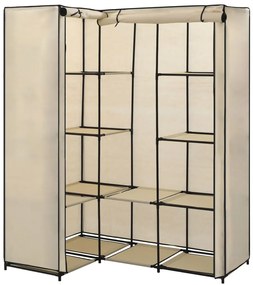 Roupeiro de canto 130x87x169 cm creme