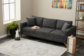 ****  
Sofá de 3 Lugares Berlin – Antracite – 220x83x91 cm

**