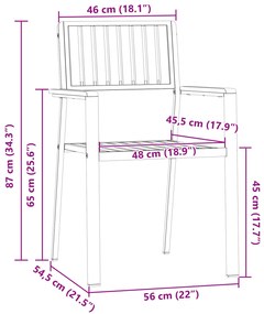 Conjunto de Jantar de Jardim de 7 Peças Madeira Sólida de Teca vidaXL