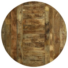 Mesa de Jantar Redonda Ø160x76 cm Madeira Sólida de Mangueira Rugosa