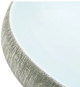 Lavatório de bancada oval 59x40x15 cm cerâmica cinza e azul