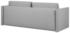Sofá-cama de 3 lugares com arrumação em tecido cinzento EKSJO Beliani