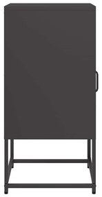 Mesa de cabeceira 36x39x78 cm aço laminado a frio preto